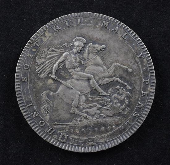 A George III 1820 silver crown LX,